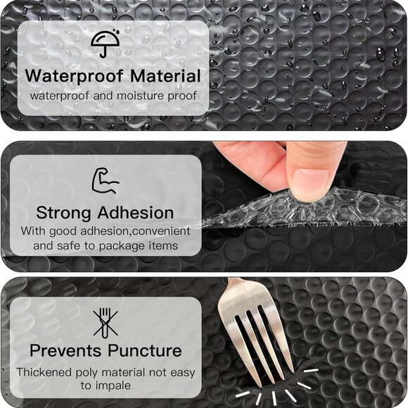 40Pcs Bubble Poly Mailers Bags 8.5 X 11 Strong Adhesion Self Sealing Padded - Picture 6 of 6